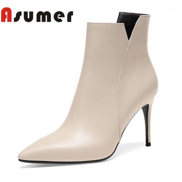 boots asumer 2021 pointed ankle elegant fashion temperament women thin heels solid genuine leather1, Black
boots asumer 2021 pointed ankle elegant fashion temperament women thin heels solid genuine leather1, Black