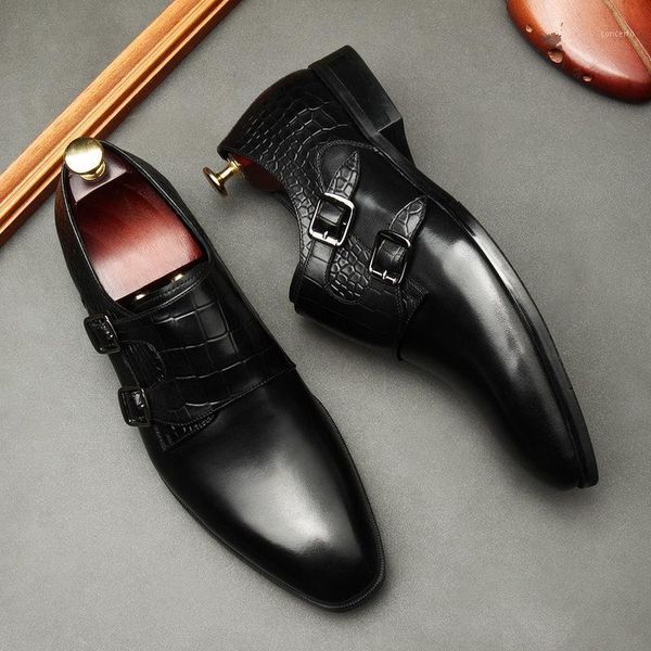 genuine leather men dress shoes designer business office buckle loafers casual oxfords shoes men's flat party1, Black
genuine leather men dress shoes designer business office buckle loafers casual oxfords shoes men's flat party1, Black