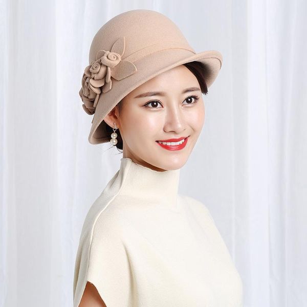 h3529 women fedoras hat female warm elegant autumn winter dome curling cap lady solid color simple shopping party hats, Blue;gray
h3529 women fedoras hat female warm elegant autumn winter dome curling cap lady solid color simple shopping party hats, Blue;gray