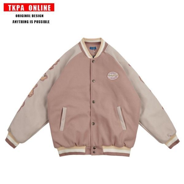 tkpa autumn and winter baseball jacket men's and women's new cotton clothing loose korean color matching trend sports jacket, Gray
tkpa autumn and winter baseball jacket men's and women's new cotton clothing loose korean color matching trend sports jacket, Gray