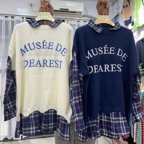 bujx2 50211 wear winter wear fake two piece women's knitted loose and winter women's clothing 2020 new korean version ferco autumn, White;black
bujx2 50211 wear winter wear fake two piece women's knitted loose and winter women's clothing 2020 new korean version ferco autumn, White;black