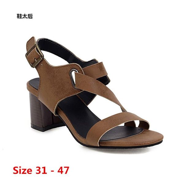 sandals summer pumps shoes women high heels open toe sandal lady ankle strap pump woman small big size 31 - 47, Black
sandals summer pumps shoes women high heels open toe sandal lady ankle strap pump woman small big size 31 - 47, Black