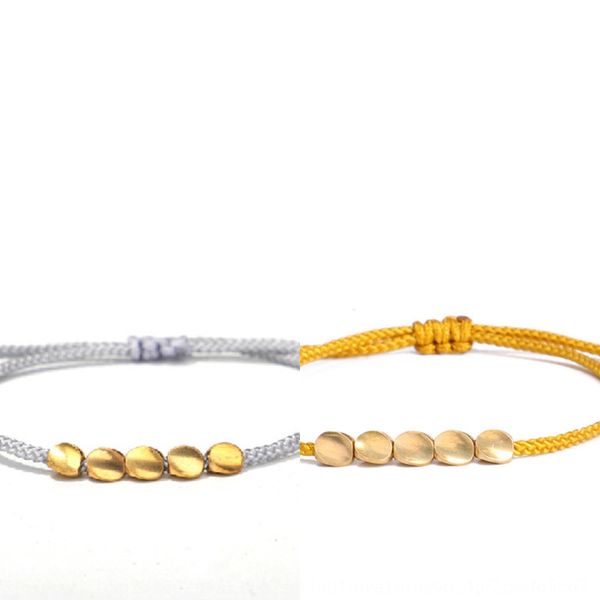 hand woven tibetan style five bracelet irregular copper beads pull bracelet rainbow color hand rope poiwd, Golden;silver
hand woven tibetan style five bracelet irregular copper beads pull bracelet rainbow color hand rope poiwd, Golden;silver