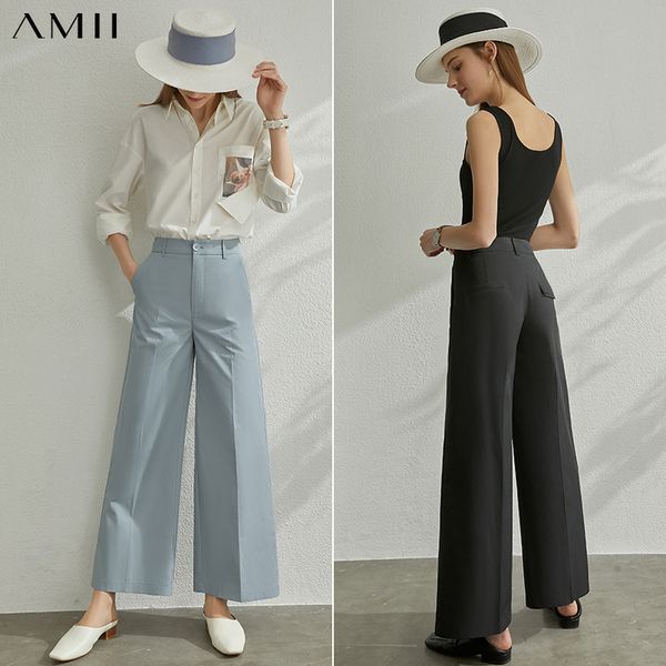 amii minimalism spring summer solid loose women pants caual high waist ankel-length wide-leg pants 12040281 201109, Black;white
amii minimalism spring summer solid loose women pants caual high waist ankel-length wide-leg pants 12040281 201109, Black;white