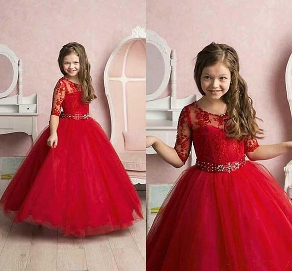 2021 red tulle princess pageant dresses half sleeve beaded sash sheer neckline flower girls dresses ball gowns for weddings, White;blue
2021 red tulle princess pageant dresses half sleeve beaded sash sheer neckline flower girls dresses ball gowns for weddings, White;blue