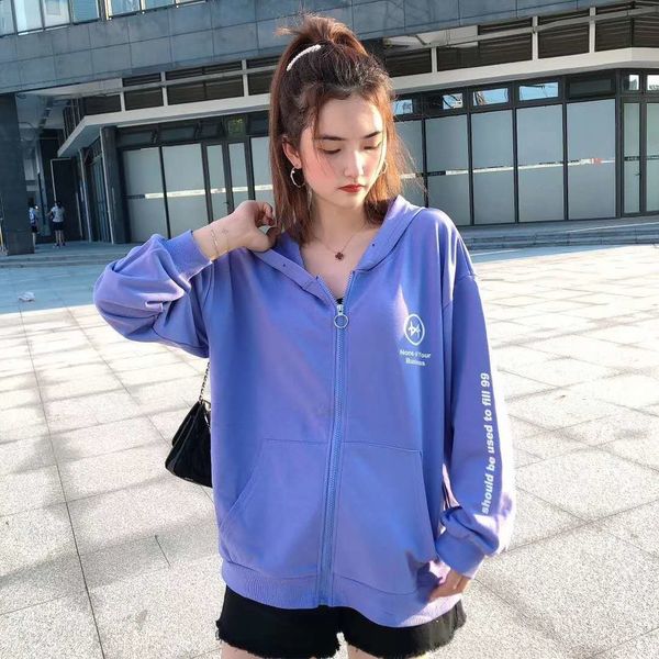 kwzuu women's loose sweater zipper korean autumn thin bf coat zippersweater zipperlazy style hooded new cotton long sleeve 2020 coat tr, Black
kwzuu women's loose sweater zipper korean autumn thin bf coat zippersweater zipperlazy style hooded new cotton long sleeve 2020 coat tr, Black