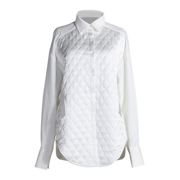 women's blouses & shirts seebeautiful diamond lattice loose down cotton shirt blouse lapel long sleeve single breasted 2021 autumn wint, White
women's blouses & shirts seebeautiful diamond lattice loose down cotton shirt blouse lapel long sleeve single breasted 2021 autumn wint, White