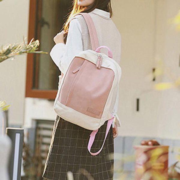 simple canvas girls backpacks fashion female travel bagpack rucksack patchwork color school bags for teenagers gift
simple canvas girls backpacks fashion female travel bagpack rucksack patchwork color school bags for teenagers gift