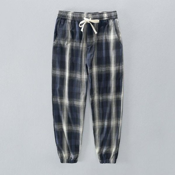 men's pants men spring summer fashion elastic waist plaid leisure japan style cotton linen soft comfortable trousers male, Black
men's pants men spring summer fashion elastic waist plaid leisure japan style cotton linen soft comfortable trousers male, Black