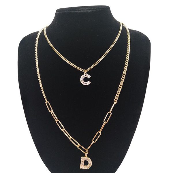 chains design women c&d initial pendant link chain necklace double layer sweater long necklaces, Silver
chains design women c&d initial pendant link chain necklace double layer sweater long necklaces, Silver