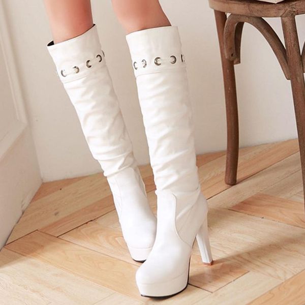 boots super high heel platform elegant ladies winter women knee shoes female, Black
boots super high heel platform elegant ladies winter women knee shoes female, Black