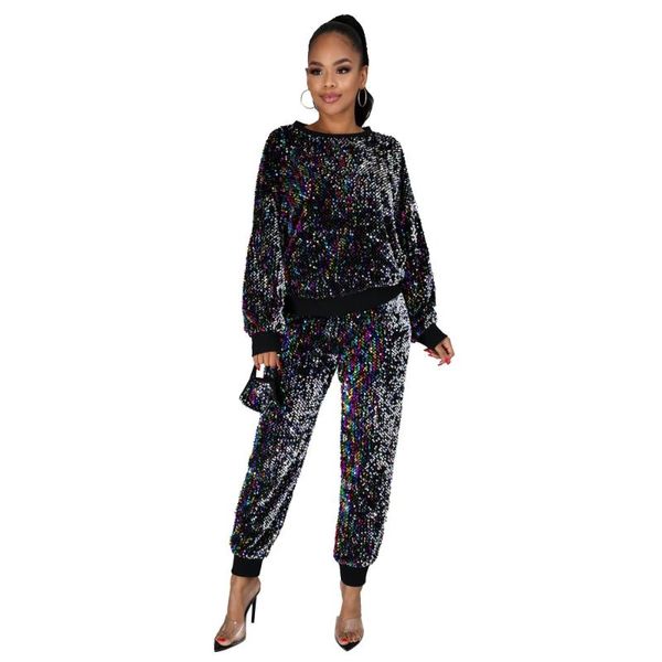 women's tracksuits winter fashion runway sequined sweatsuits for ladies plus size women clothing two piece tracksuit set pullover and s, Gray
women's tracksuits winter fashion runway sequined sweatsuits for ladies plus size women clothing two piece tracksuit set pullover and s, Gray