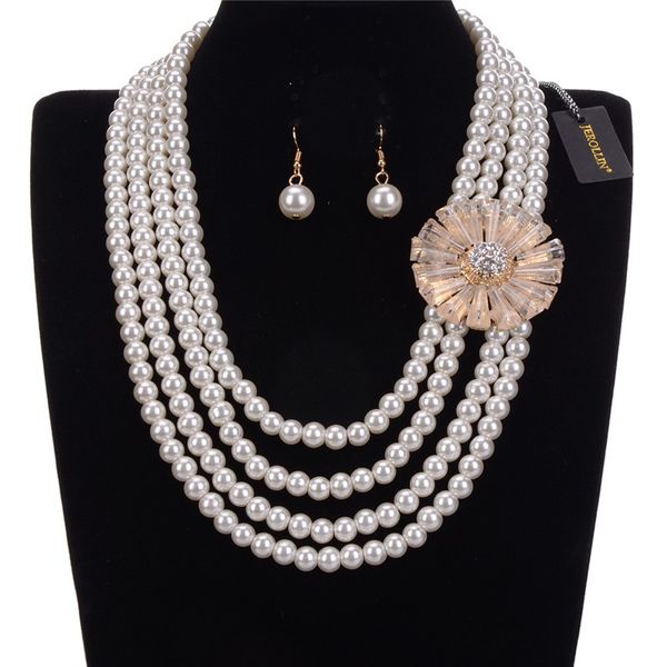 jerollin fashion luxury women jewel water drop pearl beads earrings necklace set, Silver
jerollin fashion luxury women jewel water drop pearl beads earrings necklace set, Silver