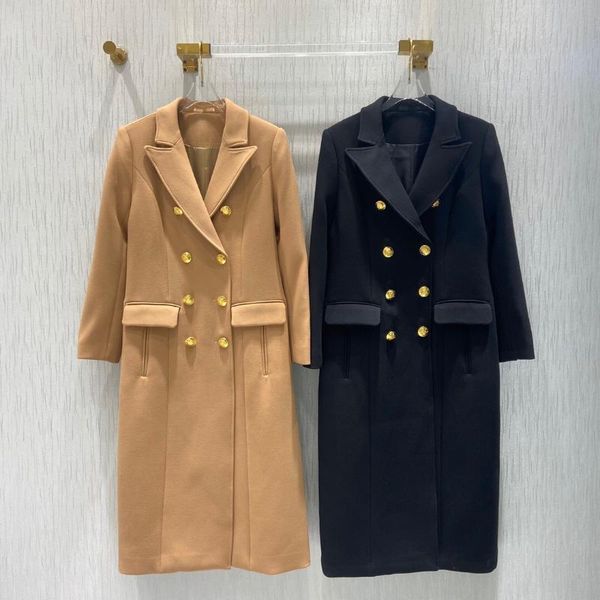 2021 luxury design street style gold buttons double breasted office elegant style coat, Black
2021 luxury design street style gold buttons double breasted office elegant style coat, Black