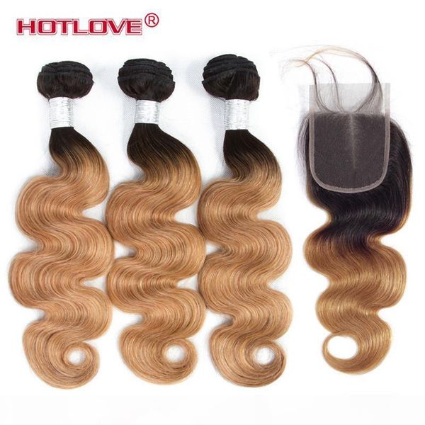 brazilian ombre hair bundles with closure body wave two tone ombre color t1b 27 dark roots blonde 3 bundle with closure ove, Black;brown
brazilian ombre hair bundles with closure body wave two tone ombre color t1b 27 dark roots blonde 3 bundle with closure ove, Black;brown