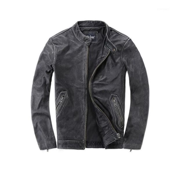 men's leather & faux vintage distressed slim men american casual style jacket plus size 6xl genuine cowhide autumn coat 1, Black
men's leather & faux vintage distressed slim men american casual style jacket plus size 6xl genuine cowhide autumn coat 1, Black