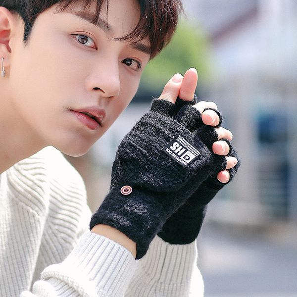 gloves male warm antiskid cycling female students flip cover writing thickening winter running driving korean version, Blue;gray
gloves male warm antiskid cycling female students flip cover writing thickening winter running driving korean version, Blue;gray