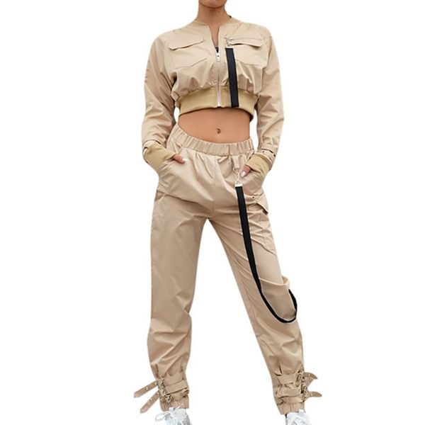 women's outerwear set crop bomber coat women patch long sleeve autumn female pocket pin buckle zipper streetwear jacket 2021 new, Black;brown
women's outerwear set crop bomber coat women patch long sleeve autumn female pocket pin buckle zipper streetwear jacket 2021 new, Black;brown