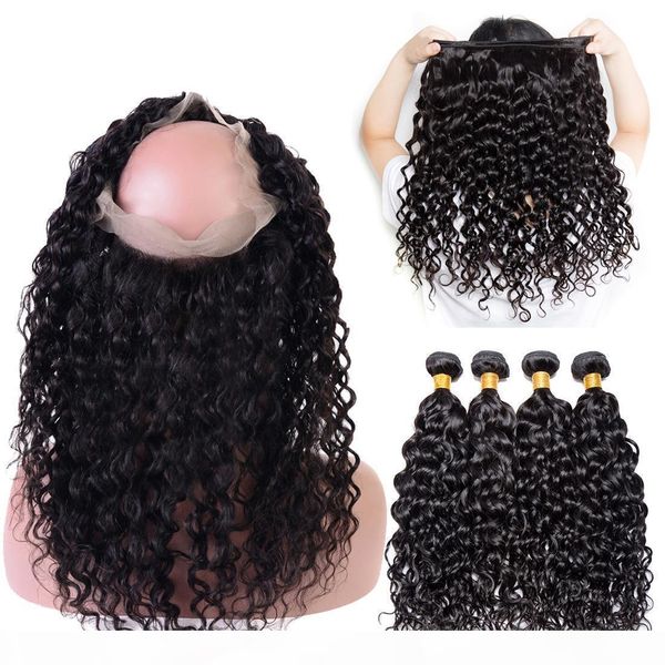 9a water wave 360 lace frontal closure with bundles pre plucked with baby hair brazilian human hair weave water wave hair 3 bundles with 36, Black;brown
9a water wave 360 lace frontal closure with bundles pre plucked with baby hair brazilian human hair weave water wave hair 3 bundles with 36, Black;brown