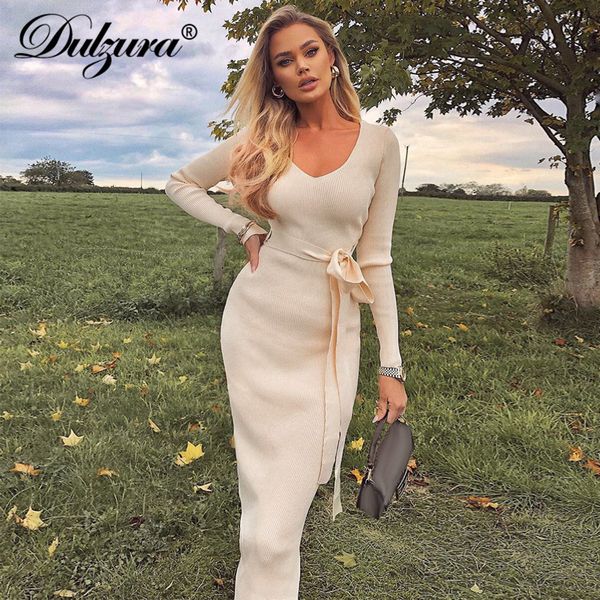 dulzura ribbed knitted women long sleeve midi dress belt slit v neck bodycon party elegant 2020 autumn winter streetwear y0118, Black;gray
dulzura ribbed knitted women long sleeve midi dress belt slit v neck bodycon party elegant 2020 autumn winter streetwear y0118, Black;gray