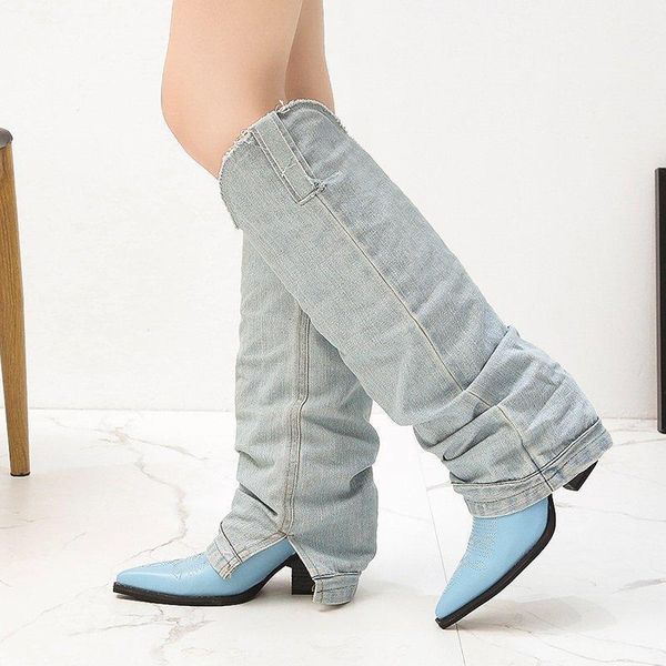 boots stretch deinm knee high 2021 autumn women shoes blue heels boot for ladies botas retro mujer brand lhcgy1, Black
boots stretch deinm knee high 2021 autumn women shoes blue heels boot for ladies botas retro mujer brand lhcgy1, Black