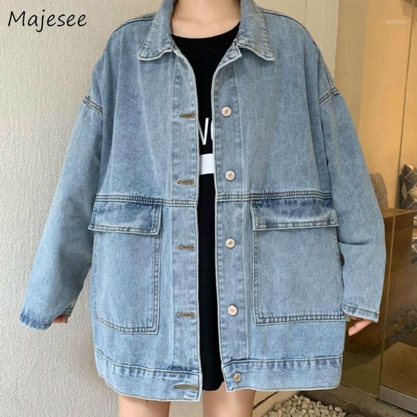 women's jackets denim jacket women casual loose vintage pockets harajuku clothes womens and coats streetwear black coat all match bf1, Black;brown
women's jackets denim jacket women casual loose vintage pockets harajuku clothes womens and coats streetwear black coat all match bf1, Black;brown