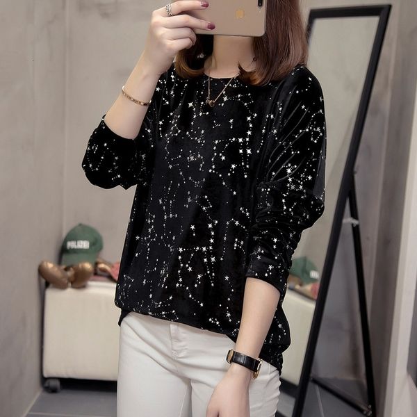 plus size silver starry sky pullovers sweatshirts for women autumn winter fashion loose velour female sweatshirts oversized 201203, Black
plus size silver starry sky pullovers sweatshirts for women autumn winter fashion loose velour female sweatshirts oversized 201203, Black