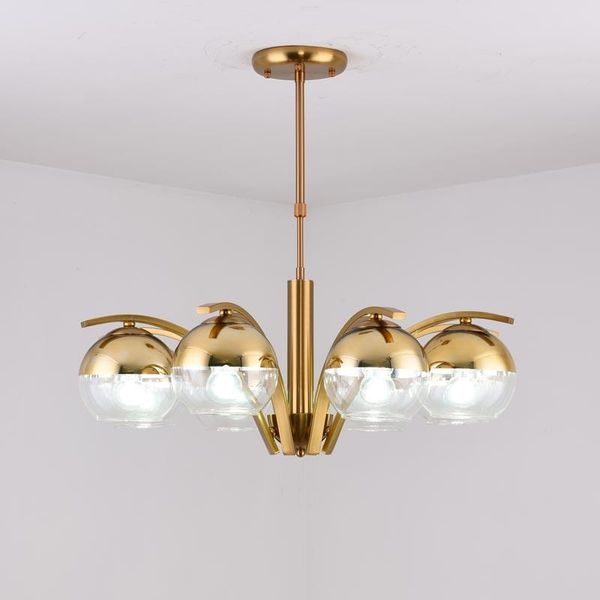 glass lamp lustre chrome chandelier lighting modern living room kitchen indoor decor home light fixtures copper metal design e27
glass lamp lustre chrome chandelier lighting modern living room kitchen indoor decor home light fixtures copper metal design e27
