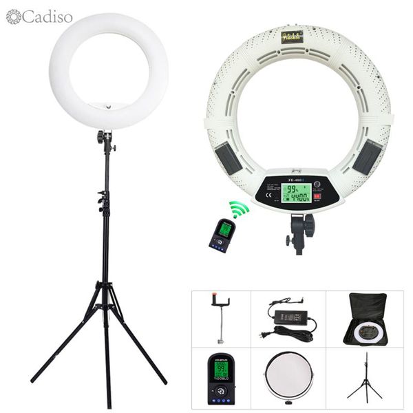 cadiso 18 inch dimmable studio led ring light tripod stand live makeup video lamp with carry bag mirror for mobile phone camera
cadiso 18 inch dimmable studio led ring light tripod stand live makeup video lamp with carry bag mirror for mobile phone camera