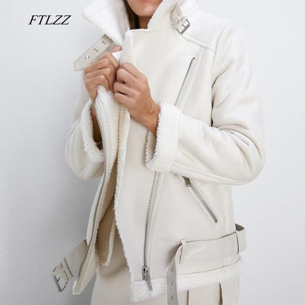 ftlzz women winter faux lamb leather jacket pu motorcycle zipper faux leather jacket lambs wool fur collar warm thick outerwear 201030, Black
ftlzz women winter faux lamb leather jacket pu motorcycle zipper faux leather jacket lambs wool fur collar warm thick outerwear 201030, Black