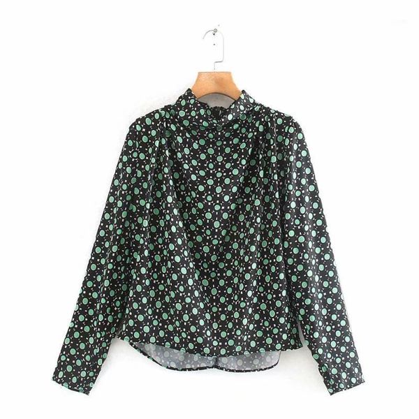 women pleats stand collar print business shirts lady wear casual blouses chic shirt1, White
women pleats stand collar print business shirts lady wear casual blouses chic shirt1, White