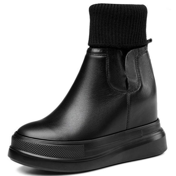boots women knitting slope heel short winter platform wedge calf fashion sock female genuine leather knight1, Black
boots women knitting slope heel short winter platform wedge calf fashion sock female genuine leather knight1, Black
