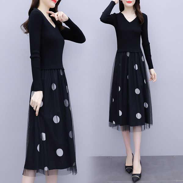 womens sweater crocheted dot v-neck dress plus size l-3xl knitted knitting thin casual longsleeve party women's dresses d6nz, Black;gray
womens sweater crocheted dot v-neck dress plus size l-3xl knitted knitting thin casual longsleeve party women's dresses d6nz, Black;gray