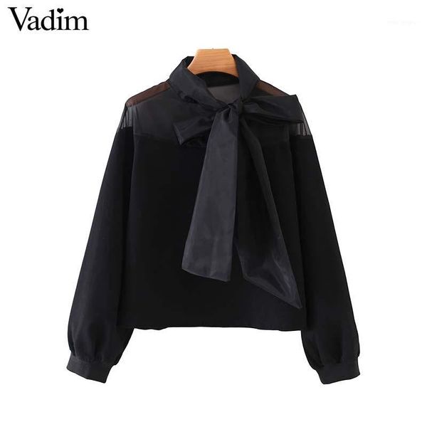vadim women chic patchwork sweatshirts bow tie collar long sleeve pullovers female stylish casual ha5141, Black
vadim women chic patchwork sweatshirts bow tie collar long sleeve pullovers female stylish casual ha5141, Black