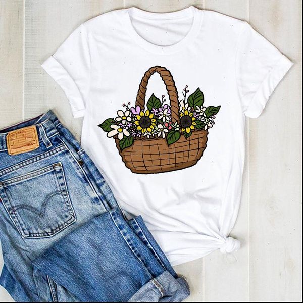 women lady cartoon flower floral 90s fashion print ladies t tee tshirt womens female shirt clothes graphic t shirt, White
women lady cartoon flower floral 90s fashion print ladies t tee tshirt womens female shirt clothes graphic t shirt, White
