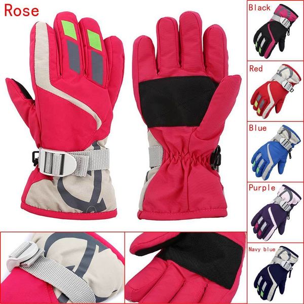 children boys/girls snowmobile winter warm sports waterproof windproof snow mitten adjustable ski strap skiing gloves, Blue;gray
children boys/girls snowmobile winter warm sports waterproof windproof snow mitten adjustable ski strap skiing gloves, Blue;gray