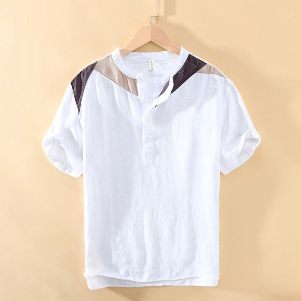 2020 summer new holiday style t-shirt men fashion pure linen colorblock t shirt casual men's clothing tees y27211, White;black
2020 summer new holiday style t-shirt men fashion pure linen colorblock t shirt casual men's clothing tees y27211, White;black