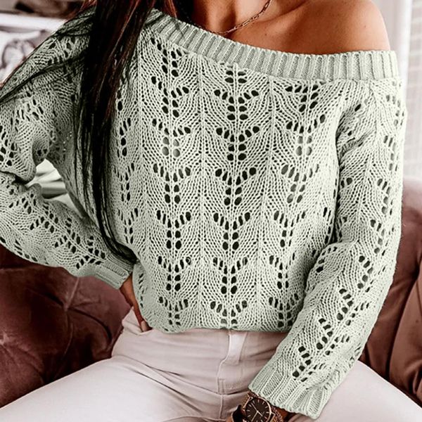 sweater women solid color o-neck hollowing out sweaters for women long sleeves pullover female jumper vrouw truien, White;black
sweater women solid color o-neck hollowing out sweaters for women long sleeves pullover female jumper vrouw truien, White;black