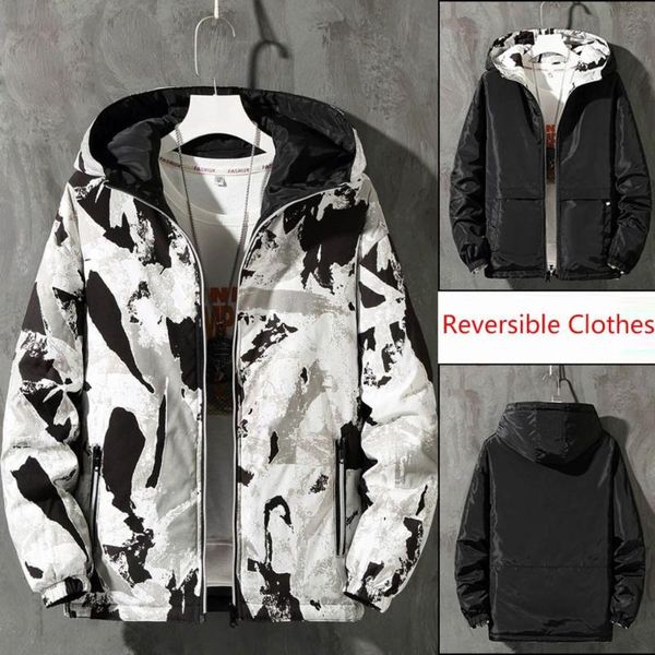 men's autumn casual fashion camouflage printed hoodie two-sided wear jacket coat zipper hooded jacket cotton clothing xl jaqueta, Black;brown
men's autumn casual fashion camouflage printed hoodie two-sided wear jacket coat zipper hooded jacket cotton clothing xl jaqueta, Black;brown