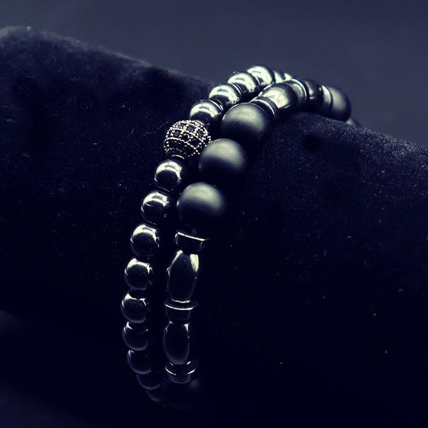 2pcs/pair Mens Bracelet Stone Black Zirconia Braslet Homme Boy 6mm 8mm Natural Hematite Onyx Beaded Brazalete For Him Bileklik, Golden;silver
2pcs/pair Mens Bracelet Stone Black Zirconia Braslet Homme Boy 6mm 8mm Natural Hematite Onyx Beaded Brazalete For Him Bileklik, Golden;silver