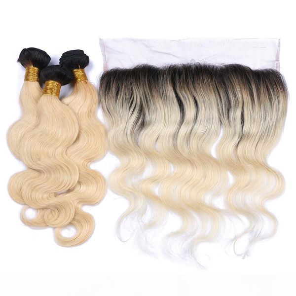 blonde ombre brazilian human hair wefts with frontal body wave #1b 613 two tone ombre virgin hair 3bundles with 13x4 lace frontal closure, Black
blonde ombre brazilian human hair wefts with frontal body wave #1b 613 two tone ombre virgin hair 3bundles with 13x4 lace frontal closure, Black