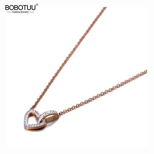chokers bobotuu trendy rose gold titanium stainless steel heart choker necklaces romantic rhinestone pendant necklace for women bn20015, Golden;silver
chokers bobotuu trendy rose gold titanium stainless steel heart choker necklaces romantic rhinestone pendant necklace for women bn20015, Golden;silver