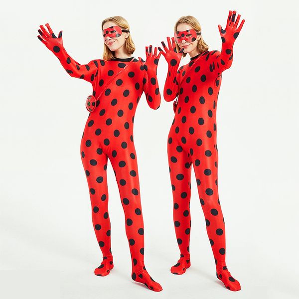 red lady bug cosplay anime costume halloween girl jumpsuit teens beetle suit marinette cosplay costume tight jumpsuit kids, Black
red lady bug cosplay anime costume halloween girl jumpsuit teens beetle suit marinette cosplay costume tight jumpsuit kids, Black