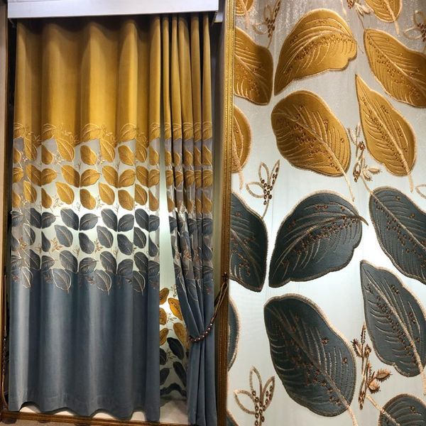 gxi luxury golden leaf semi-blackout curtain for living room bedroom hollow-out velvet embroidered window drapes cortinas
gxi luxury golden leaf semi-blackout curtain for living room bedroom hollow-out velvet embroidered window drapes cortinas