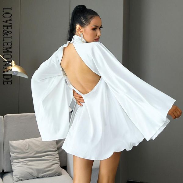 casual dresses love&lemonade high collar, big open back, cape shape, flowing long sleeve mini dress lm82832a, Black;gray
casual dresses love&lemonade high collar, big open back, cape shape, flowing long sleeve mini dress lm82832a, Black;gray