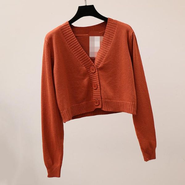 2020 new women's cropped buttons sweaters female short sweater v neck single breasted sweater knitted cardigan 9 color, White
2020 new women's cropped buttons sweaters female short sweater v neck single breasted sweater knitted cardigan 9 color, White