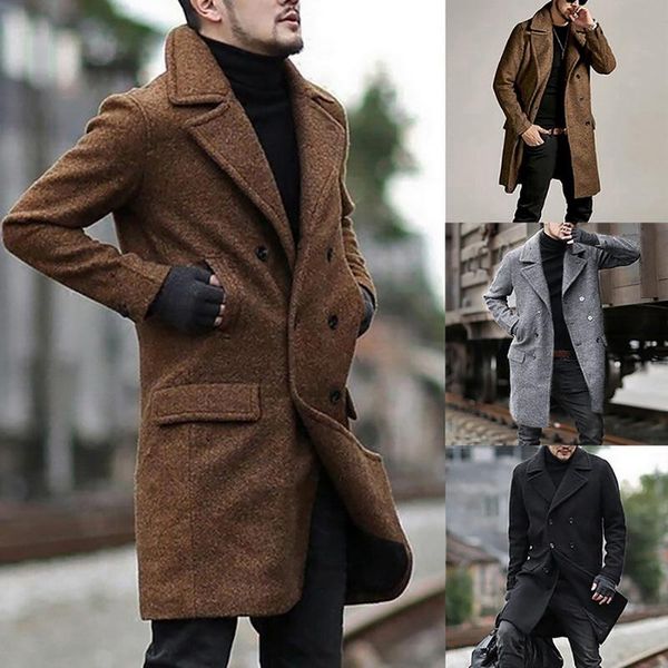 men's wool & blends men fashion thick warm blend coat woolen overcoat autumn winter loose windbreaker jacket boy grey oversized high qu, Black
men's wool & blends men fashion thick warm blend coat woolen overcoat autumn winter loose windbreaker jacket boy grey oversized high qu, Black