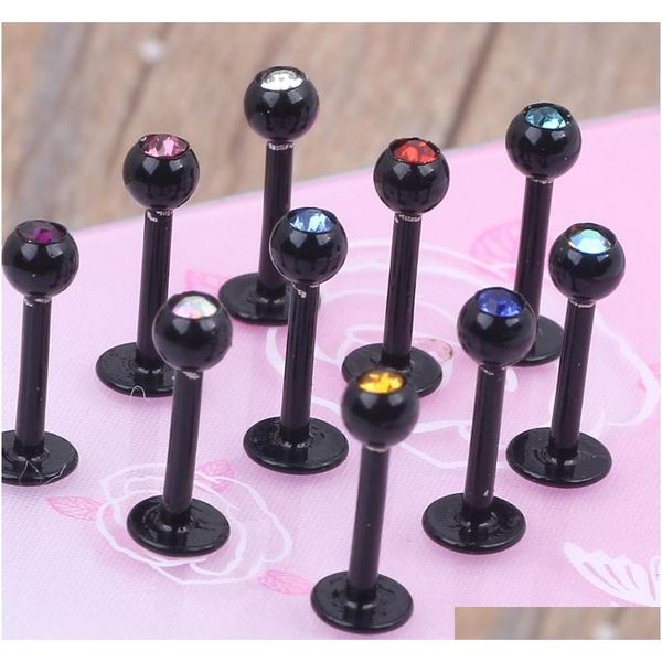16 ga labret with five-gem balls lip ring labret ring body jew sqcmed beauty888, Black
16 ga labret with five-gem balls lip ring labret ring body jew sqcmed beauty888, Black