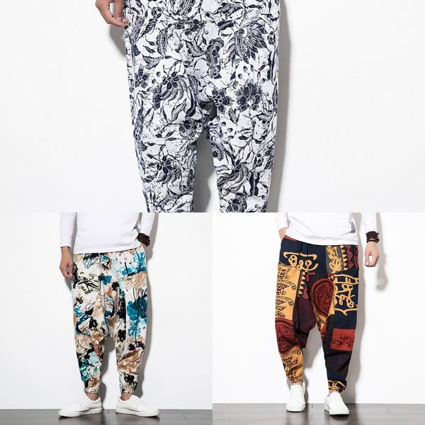 jozxx 2019 casual new chinese men's cotton hemp printed style oversized harem pants autumn pants casual pantscotton linen chinos k12 jm, Blue
jozxx 2019 casual new chinese men's cotton hemp printed style oversized harem pants autumn pants casual pantscotton linen chinos k12 jm, Blue