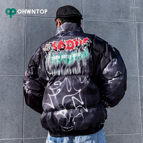 men hip hop jacket parka illusion graffiti streetwear men windbreaker harajuku winter padded jacket coat warm outwear hipster1, Black
men hip hop jacket parka illusion graffiti streetwear men windbreaker harajuku winter padded jacket coat warm outwear hipster1, Black